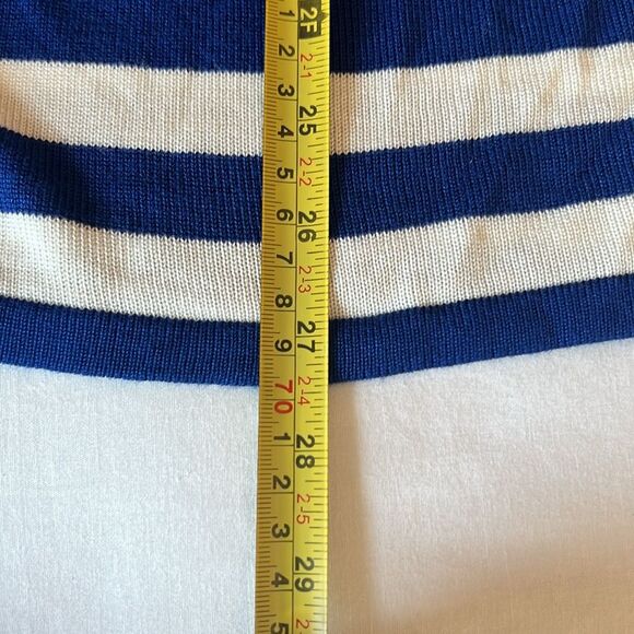 Covington Women’s Cascade Cardigan size S/C Blue & White Stripes Open Front NWT - Picture 9 of 11